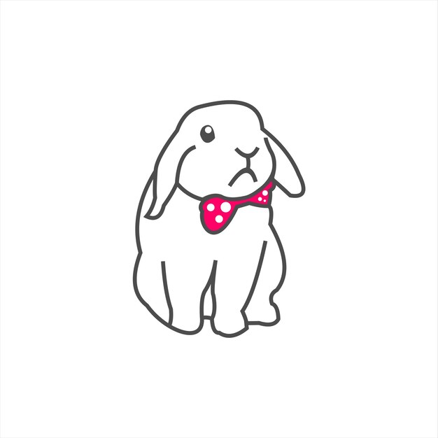 little cute rabbit mascot