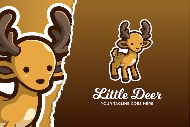 Little deer e-sports game logo template