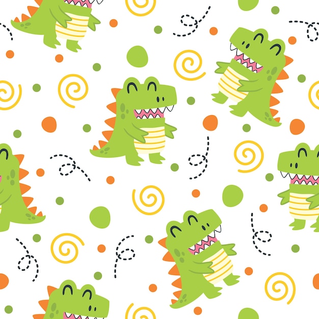 Little dinosaur pattern illustration design