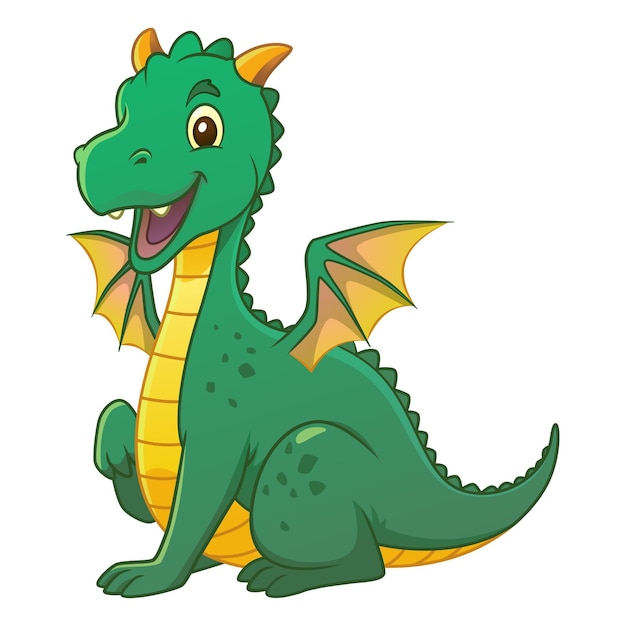 Little dragon cartoon illustration