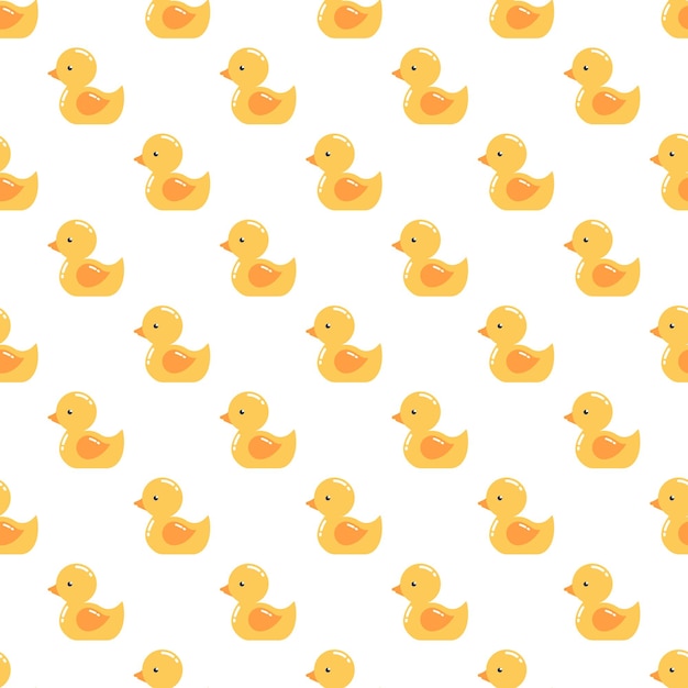 Vector little duck seamless pattern background