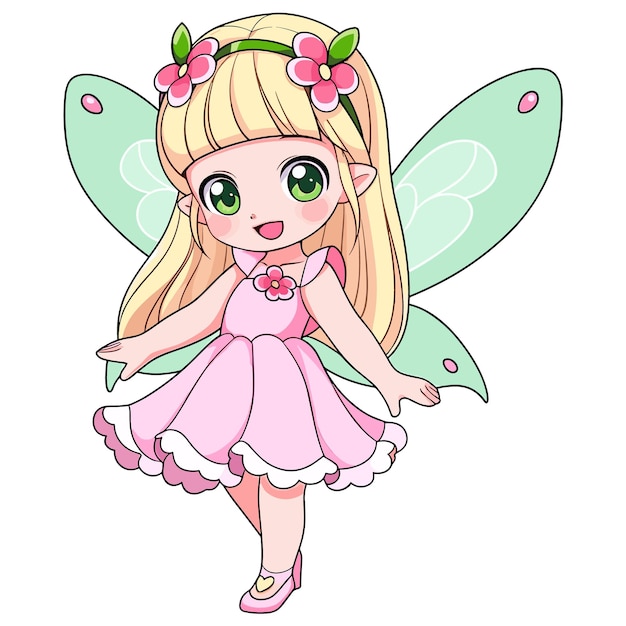 Vector little fairy princess