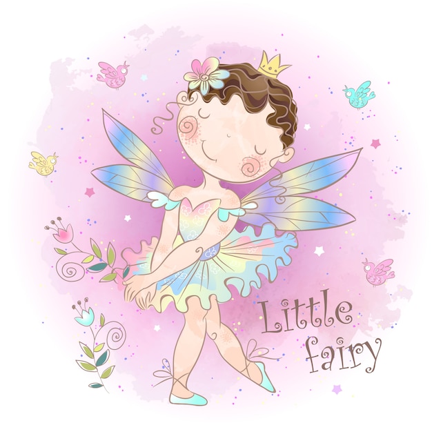 A little fairy-tale fairy. forest girl elf.