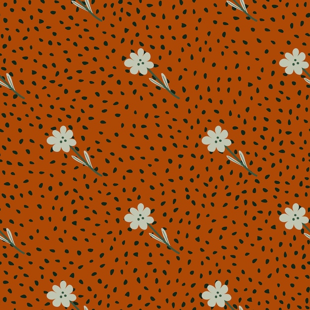 Little flower seamless pattern in naive art style Decorative floral ornament wallpaper