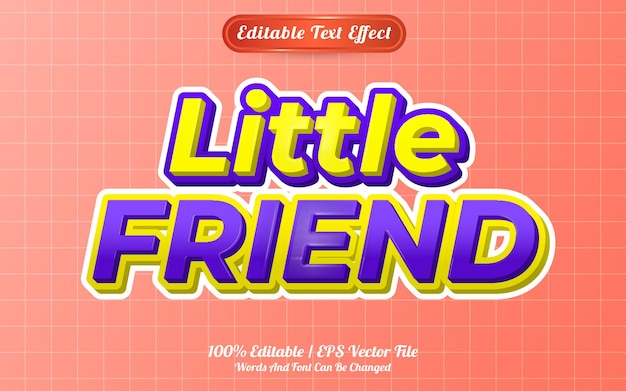 Little friend text effect