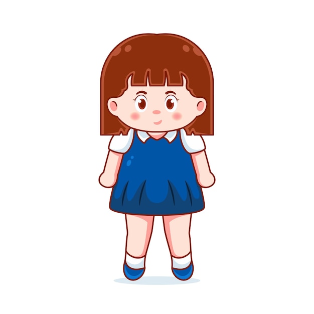어린 소녀 캐릭터 디자인 템플릿