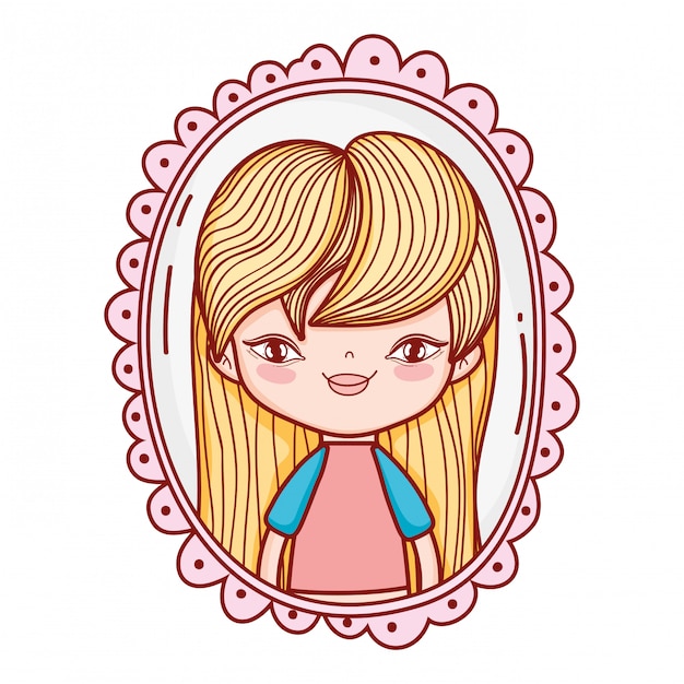 Little girl cute drawing