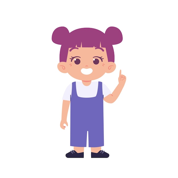 子供の日のイラストのための小さな女の子の子供