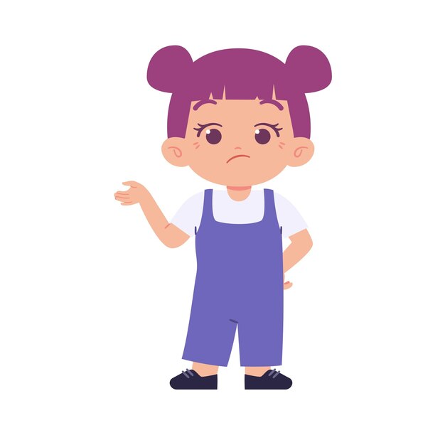 ベクトル 小さな女の子の子供のイラスト