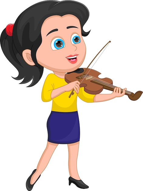 little girl playing the violin