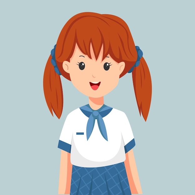 制服を着た少女 キャラクターデザイン イラスト