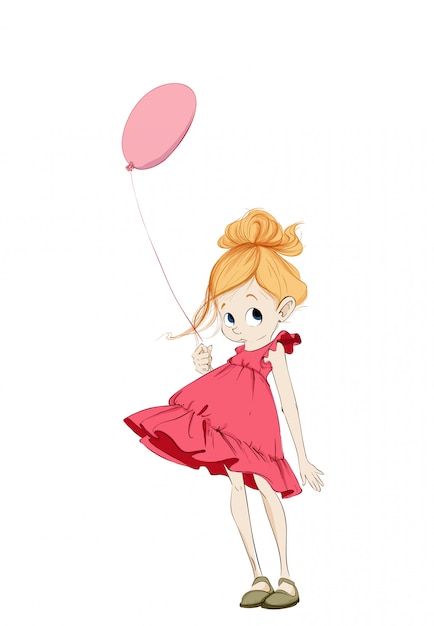 Little girl with balloon