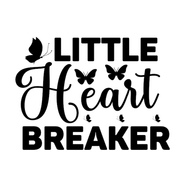 Вырезанный файл дизайна Little Heart Breaker svg