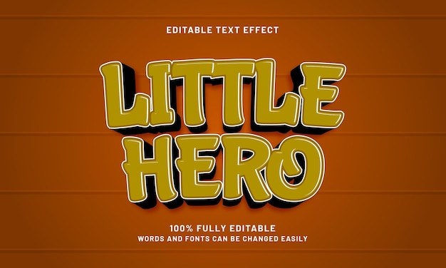 little hero editable text effects with a kids and toys theme