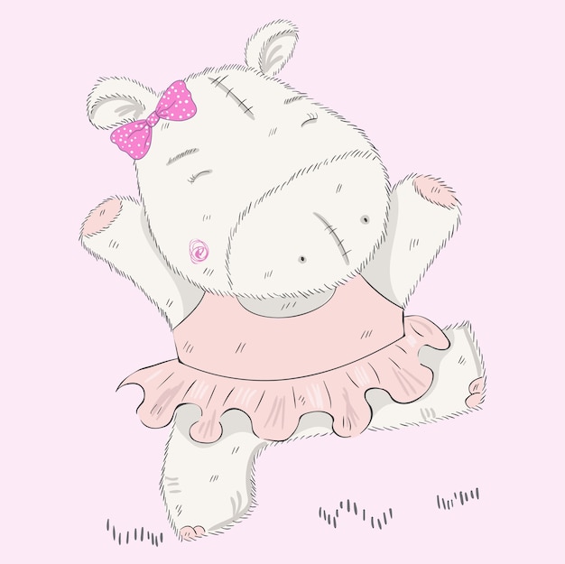 Little Hippo girl ballerina