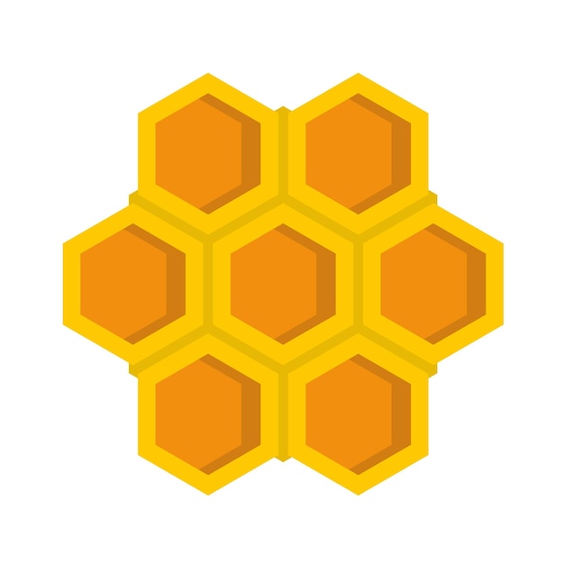 Vector little honeycomb icon in flat style isolated on white background vector illustration