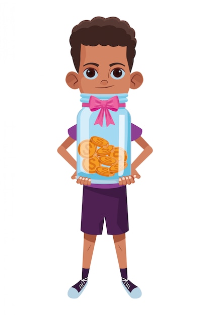 Vector little kid avatar cartoon character