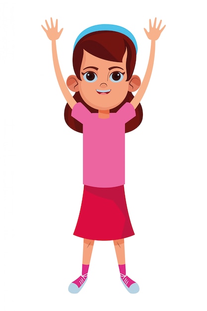 Vector little kid avatar cartoon character