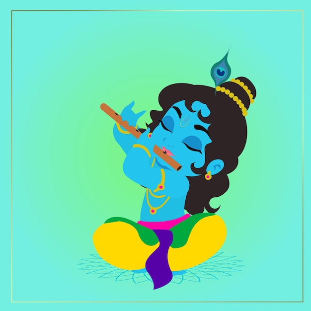 Little Krishna Playing Flute