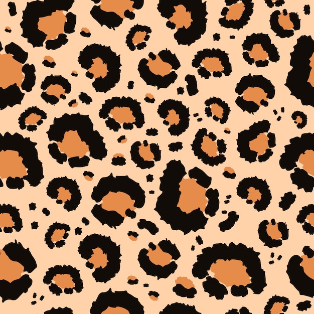 Vector little leo print seamless background