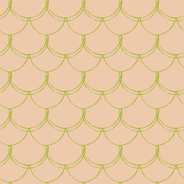 Vector little mermaid seamless pattern