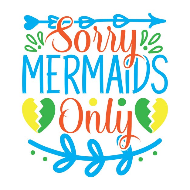 Vettore sirenetta svg, birthday girl mermaid svg, cute mermaid svg, summer beach mermaid svg,