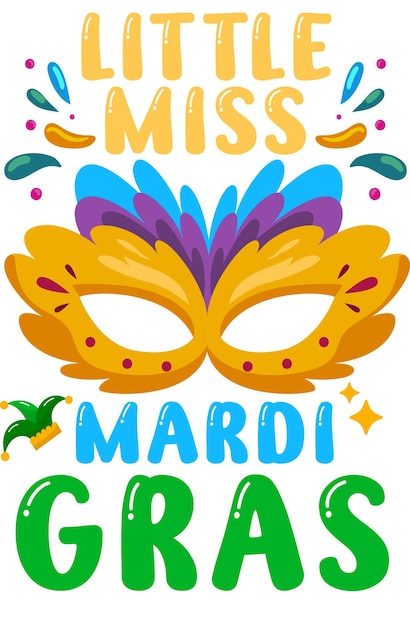 Vector little miss mardi gras 2023