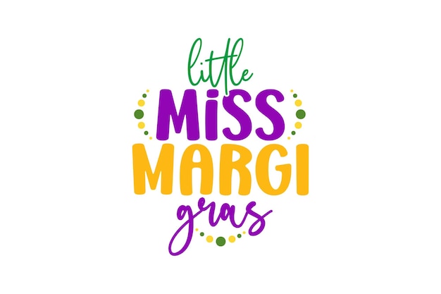 Vector little miss margi gras