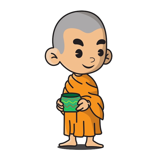 Vector little monk