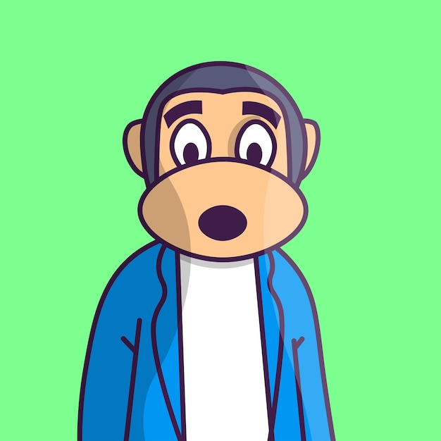 Vector little monkey illustration man