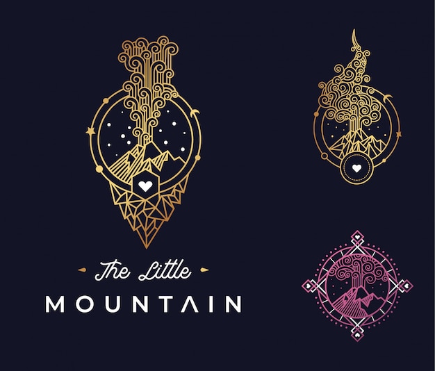 The little mountain logo design