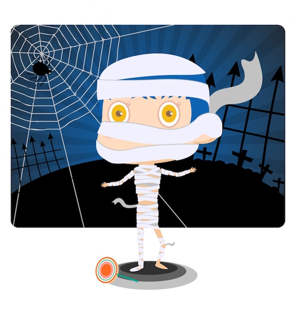 Vector little mummy boy