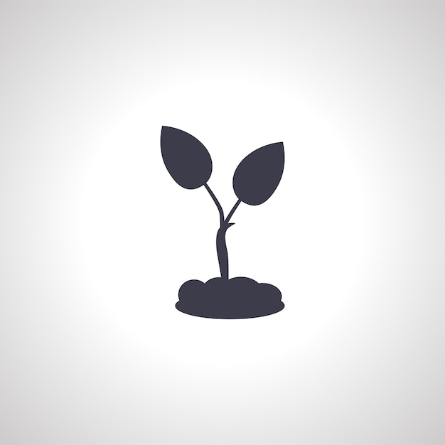 Little plant leaves icon sprout icon
