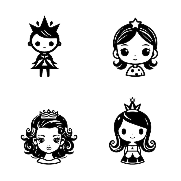 little prince black and white vector