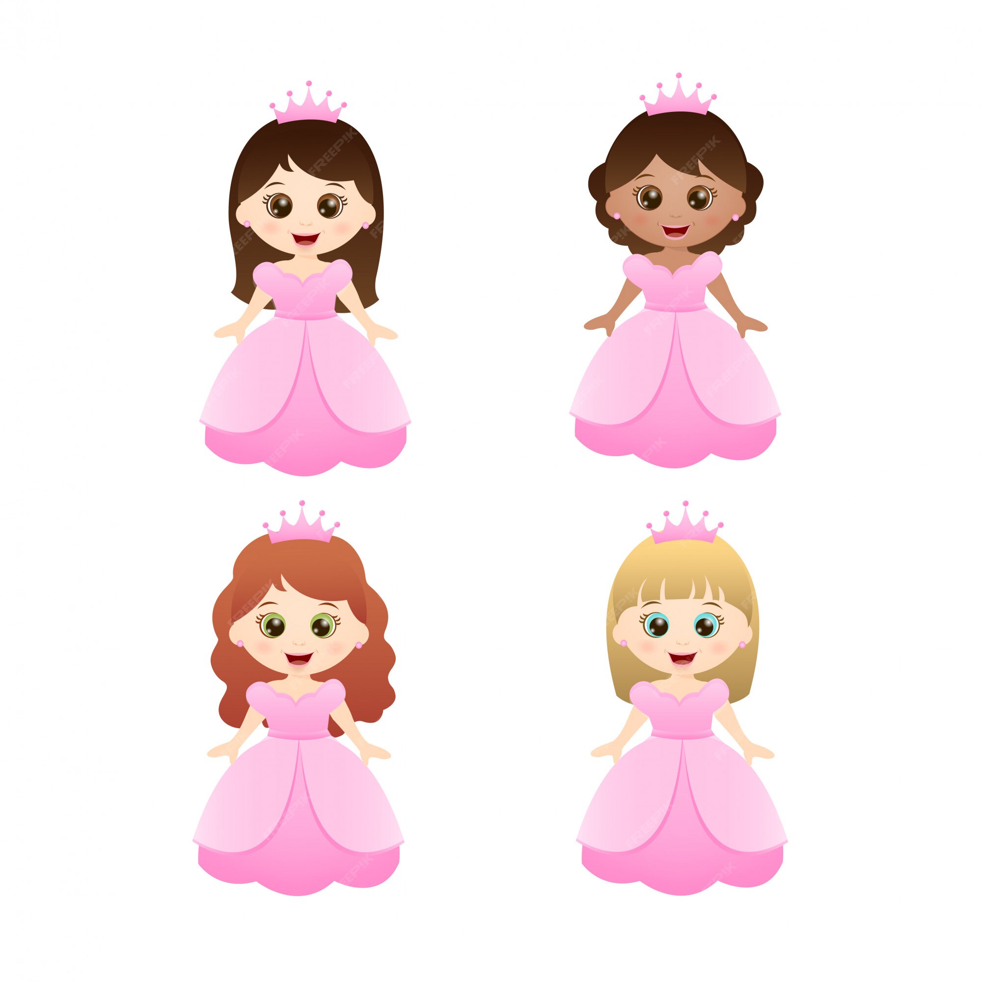 Cute Anime Princess Icon User Avatar Stock Vector - Illustration of  costume, child: 255429615