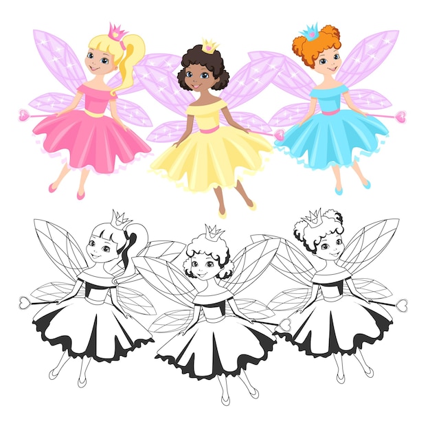 Little princesses in crowns