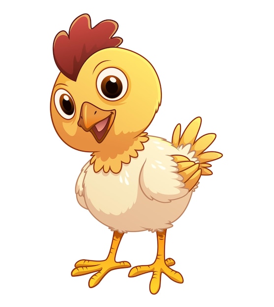 Little Rooster Cartoon Animal Illustration