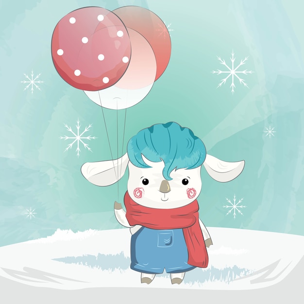 Little Sheep in the Christmas