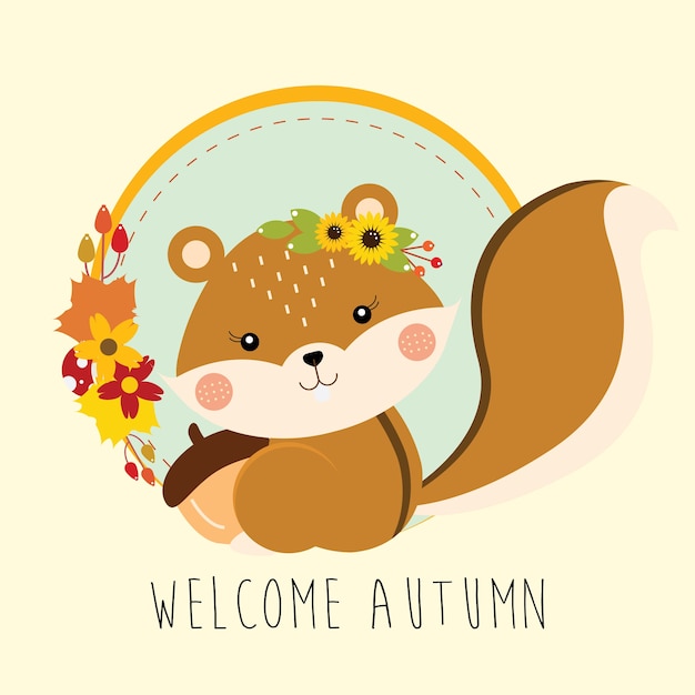 little squirrel holding a walnut