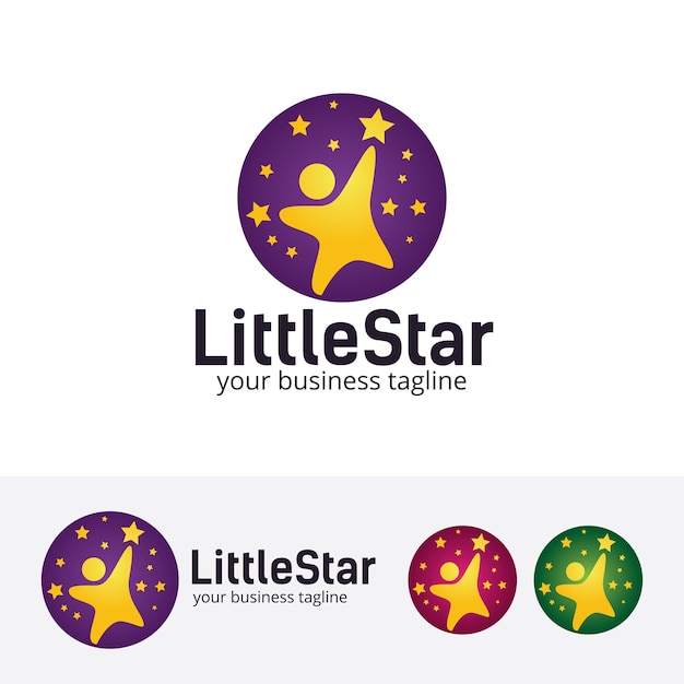 Little stars vector logo template