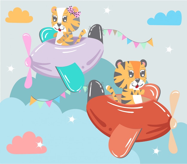 Little tigers fly planes