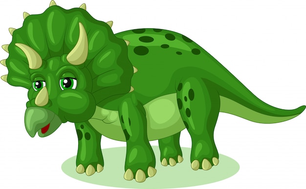 Vector little triceratops cartoon