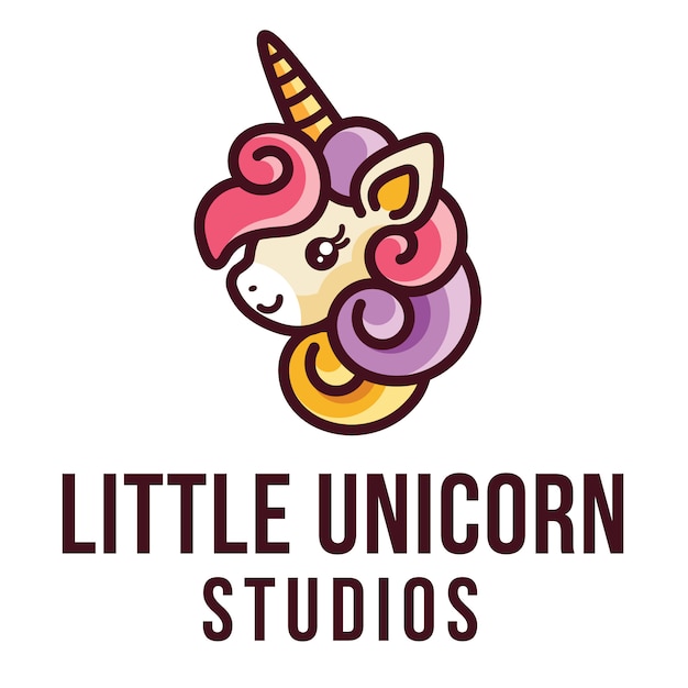 Little unicorn  logo template