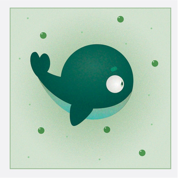 little whale swimming