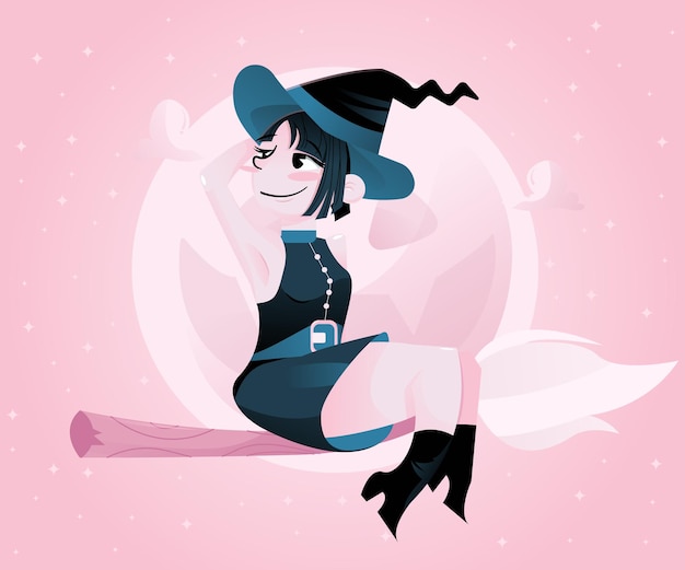 Little witch illustration