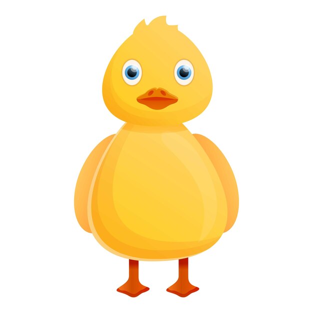 Little yellow duck icon Cartoon of little yellow duck vector icon for web design isolated on white background