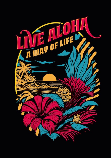 Vector live aloha