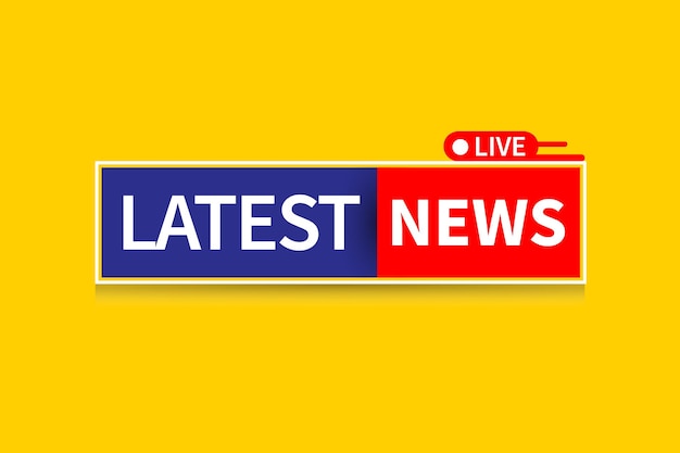 Live Breaking News Vector Element