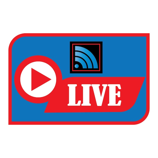 Live broadcast icon logo vector design template
