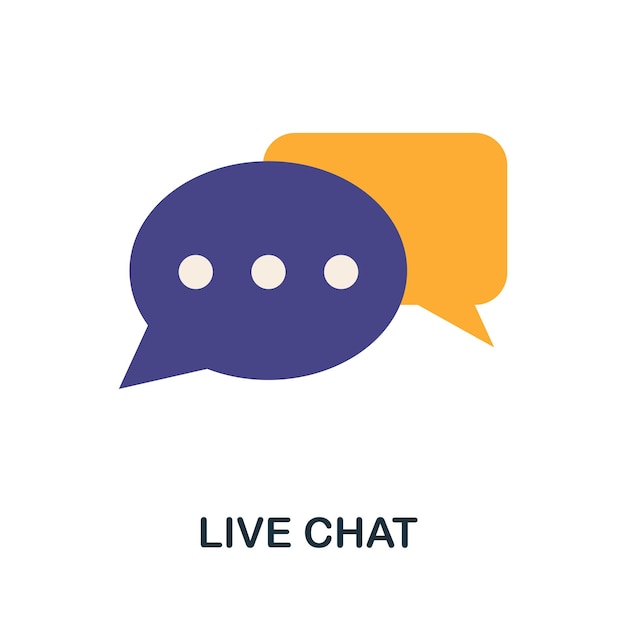 Live Chat flat icon Color simple element from work from home collection Creative Live Chat icon for web design templates infographics and more